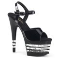 Černé sexy boty ADORE-709LNRS ADO709LNRS/B/M s průhlednými pruhy