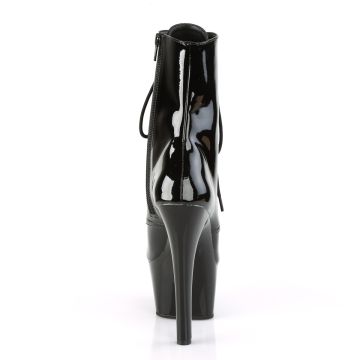 Černé kotníčkové kozačky ASP1020/B/M | ASPIRE-1020 Pleaser - zezadu Černé kotníčkové kozačky ASP1020/B/M | ASPIRE-1020 Pleaser - zezadu