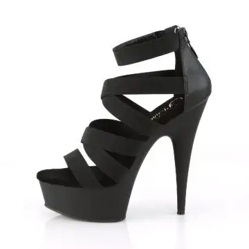 Černé páskové sandály Pleaser DEL659/BELS-PU/M | DELIGHT-659 Pleaser - z vnitřku