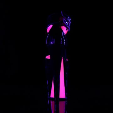 Růžovo-černé svítící extrémní boty XTM875TT/B/B-NHP | XTREME-875TT Pleaser - zezadu