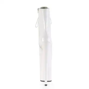 Bílé kozačky na nejvyšším podpatku BEY1020/W/M | BEYOND-1020 Pleaser - zezadu