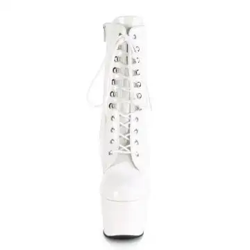 Bílé kotníčkové kozačky ADO1020/W/M | ADORE-1020 Pleaser - zepředu
