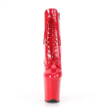 Červené taneční kozačky FLAM1020/R/M | FLAMINGO-1020 Pleaser - zepředu