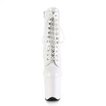 Bílé taneční kozačky FLAM1020/W/M | FLAMINGO-1020 Pleaser - zepředu