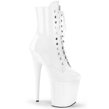 Bílé taneční kozačky FLAM1020/W/M | FLAMINGO-1020 Pleaser Bílé taneční kozačky FLAM1020/W/M | FLAMINGO-1020 Pleaser