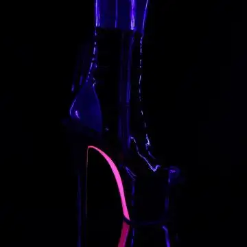 Černé lesklé svítící strip boty Pleaser SKY1018TT/B/B-NHP | SKY-1018TT Pleaser - z vnějšku