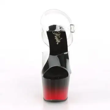 Červenočerné taneční sexy boty ADO708BR-H/C/B-R | ADORE-708BR-H Pleaser - zepředu