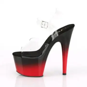 Červenočerné taneční sexy boty ADO708BR-H/C/B-R | ADORE-708BR-H Pleaser - z vnitřku