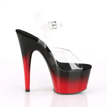 Červenočerné taneční sexy boty ADO708BR-H/C/B-R | ADORE-708BR-H Pleaser - z vnějšku