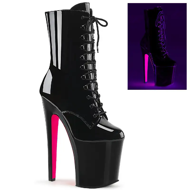 XTREME-1020TT XTM1020TT/B/B-NHP Kozačky s platformou a extra vysokým podpatkem pro pole dance