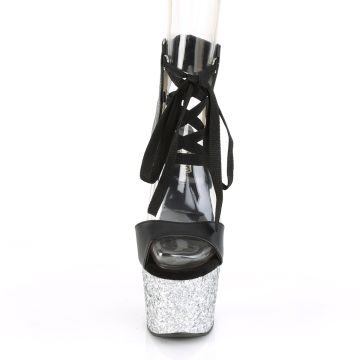Luxusní boty pro go-go tanečnice Pleaser ADO700-14LG/BPU/SG | ADORE-700-14LG - zepředu