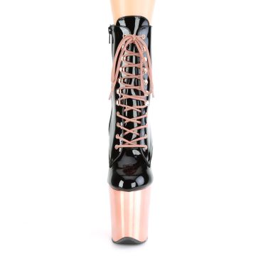 FLAM1020/B/ROGLDCH taneční kotníkové kozačky | FLAMINGO-1020 Pleaser - zepředu FLAM1020/B/ROGLDCH taneční kotníkové kozačky | FLAMINGO-1020 Pleaser - zepředu
