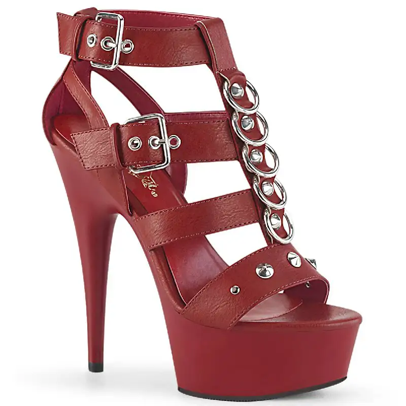 DELIGHT-658 Červené sexy boty DEL658/RPU/M