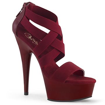 DEL669/BYELS-PU/M Rudé páskové boty | DELIGHT-669 Pleaser DEL669/BYELS-PU/M Rudé páskové boty | DELIGHT-669 Pleaser