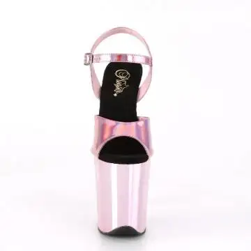 Růžové sandály s hologramem FLAM809HG/BPHG/BPCH Pleaser | FLAMINGO-809HG Pleaser - zepředu