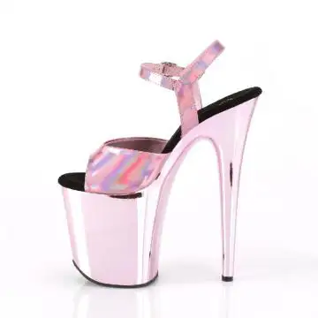 Růžové sandály s hologramem FLAM809HG/BPHG/BPCH Pleaser | FLAMINGO-809HG Pleaser - z vnitřku