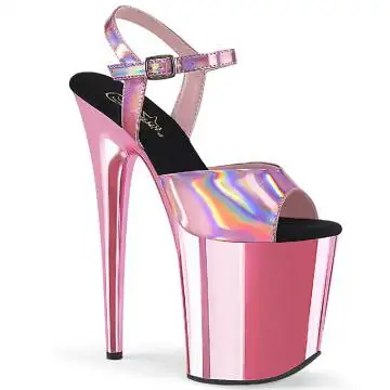 Růžové sandály s hologramem FLAM809HG/BPHG/BPCH Pleaser | FLAMINGO-809HG Pleaser