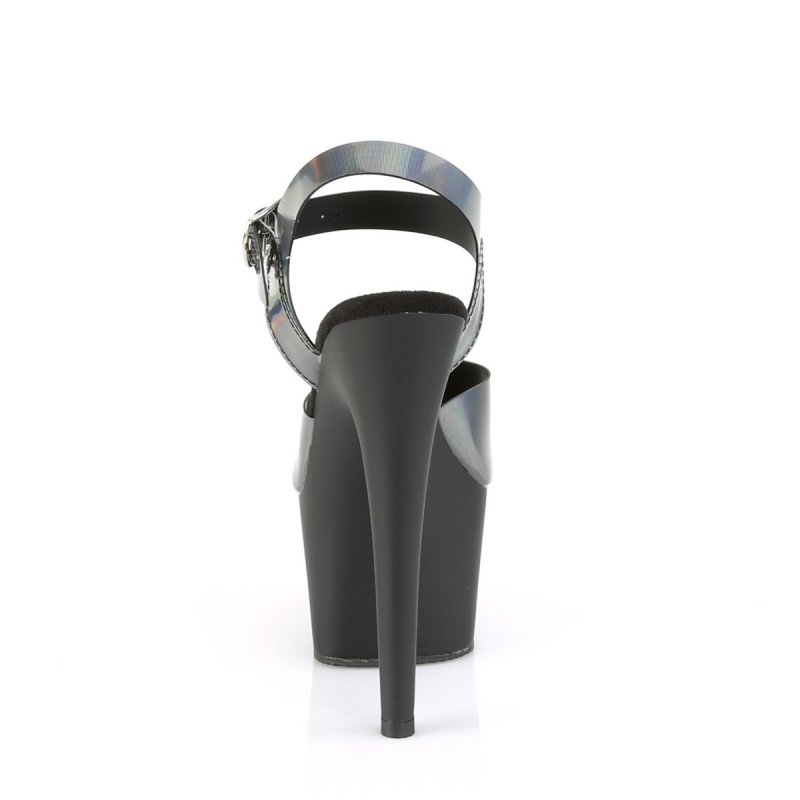 Sexy boty s hologramem na vysokém podpatku ADO708N-DT/PWHGTPU/B | ADORE708N-DT Pleaser - zezadu