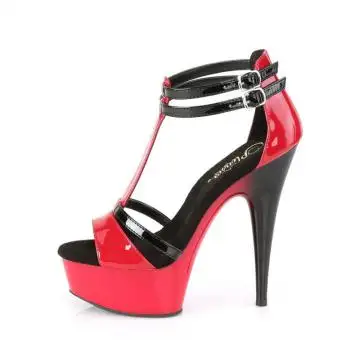 Páskové sexy boty na podpatku DEL663/R-B/M | DELIGHT-663 Pleaser - z vnitřku