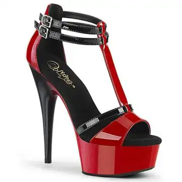 Páskové sexy boty na podpatku DEL663/R-B/M | DELIGHT-663 Pleaser