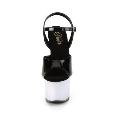 LED svítící sandály Pleaser DISCOLT709/B/WGLOW | DISCOLT-709 - zepředu