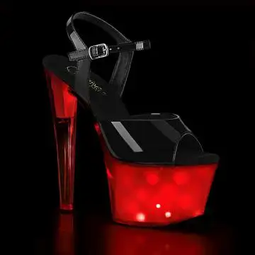 LED svítící sandály Pleaser DISCOLT709/B/WGLOW | DISCOLT-709 Pleaser