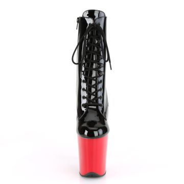 Taneční kozačky FLAM1020/B/R | FLAMINGO-1020 Pleaser - zepředu Taneční kozačky FLAM1020/B/R | FLAMINGO-1020 Pleaser - zepředu