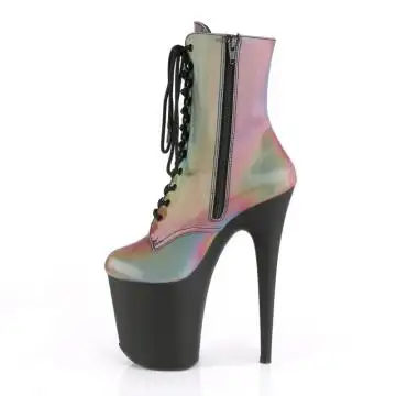 Duhové svítící taneční kozačky FLAM1020REFL/RBOW/B Pleaser | FLAMINGO-1020REFL Pleaser - z vnitřku