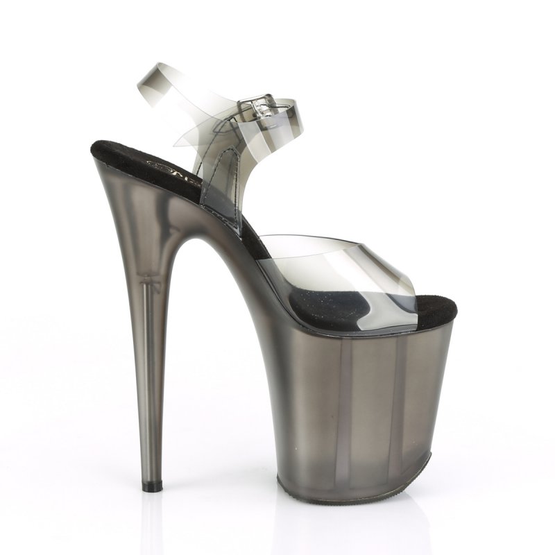 Kouřové sexy boty FLAM808N-T/BTPU/SMKT | FLAMINGO-808N-T Pleaser - z vnějšku