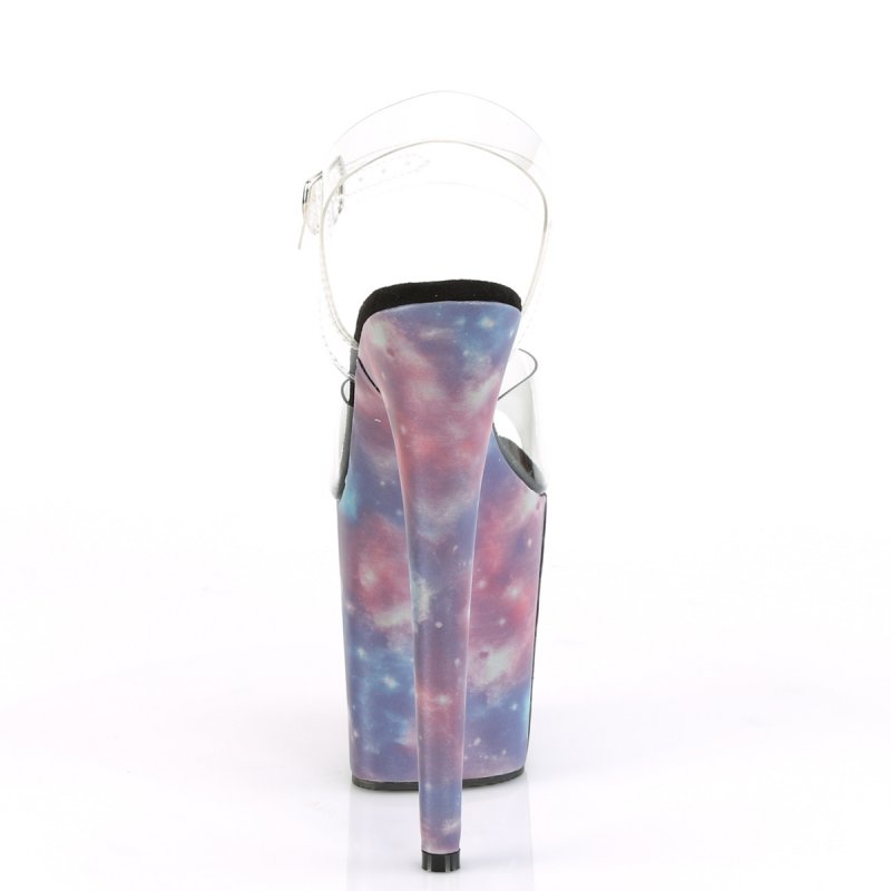 FLAMINGO-808REFL FLAM808REFL/C/PP-BLU Svítící sandály Pleaser | FLAMINGO-808REFL Pleaser - zezadu