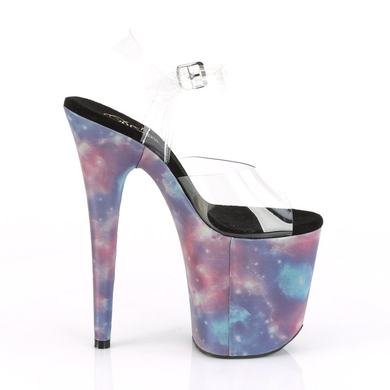FLAMINGO-808REFL FLAM808REFL/C/PP-BLU Svítící sandály Pleaser | FLAMINGO-808REFL Pleaser - z vnějšku