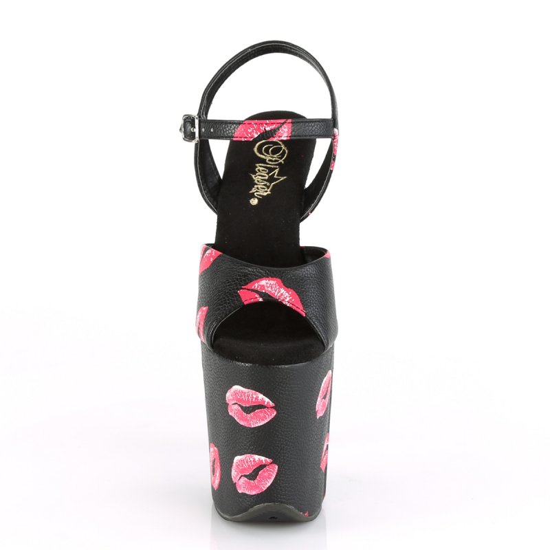 FLAMINGO-809KISSES FLAM809KISSES/BPU/M sandály Pleaser s polibky Pleaser - zepředu