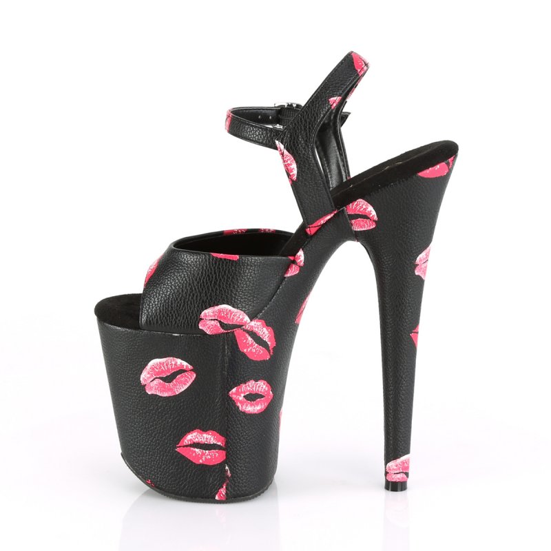 FLAMINGO-809KISSES FLAM809KISSES/BPU/M sandály Pleaser s polibky Pleaser - z vnitřku