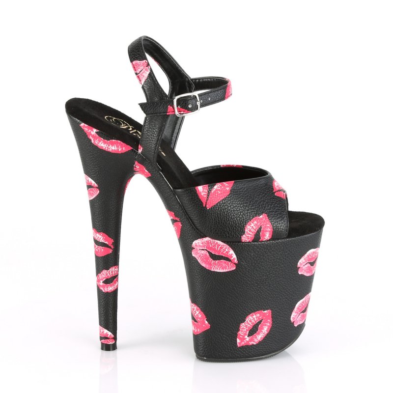 FLAMINGO-809KISSES FLAM809KISSES/BPU/M sandály Pleaser s polibky Pleaser - z vnějšku