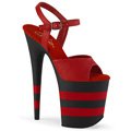 Červeno černé sexy boty na extra podpatku a platformě FLAM809SR/RPU/B-R