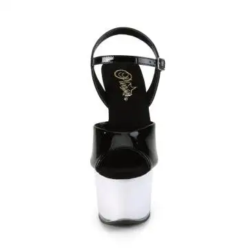 Svítící boty s LED diodami Pleaser ILLUMTR709/B/WGLOW | ILLUMTR-709 Pleaser - zepředu