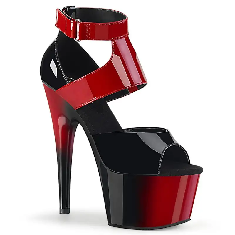 Červeno-černé extravagantní boty Pleaser ADO700-16/B-R/R-B