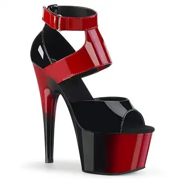 Červeno-černé extravagantní boty Pleaser ADO700-16/B-R/R-B | ADORE-700-16 Pleaser