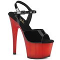Červeno černé taneční sandály na podpatku ADO709T/B/R