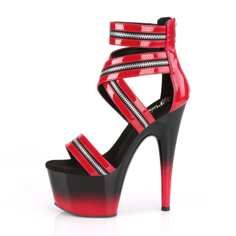 Extravagantní páskové boty Pleaser ADO766/R/B-R | ADORE-766 Pleaser - z vnitřku
