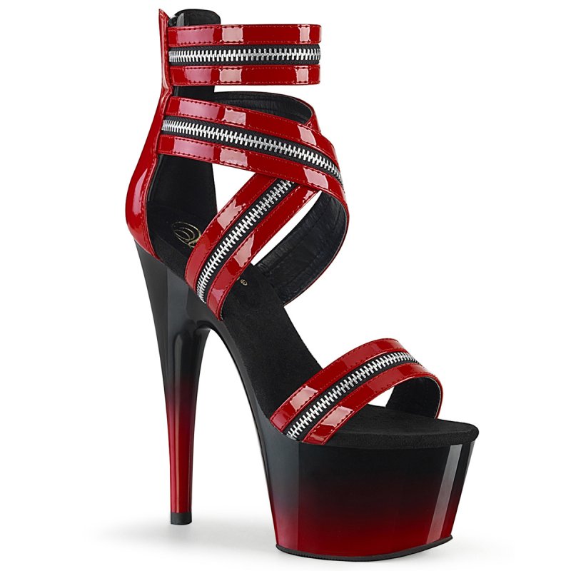 Extravagantní páskové boty Pleaser ADO766/R/B-R | ADORE-766 Pleaser