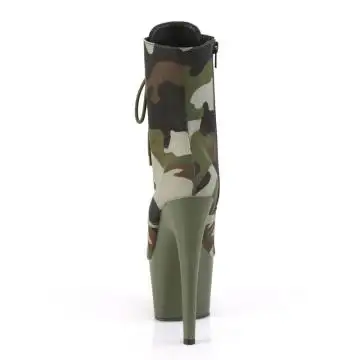 Taneční pole dance kozačky s kamufláží ADO1020CAMO/GRN/DOL | ADORE-1020CAMO Pleaser - zezadu
