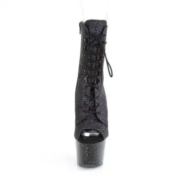 Striptýz kozačky s třpytkami Pleaser ADO1021MG/PPG/B | ADORE-1021MG Pleaser - zepředu