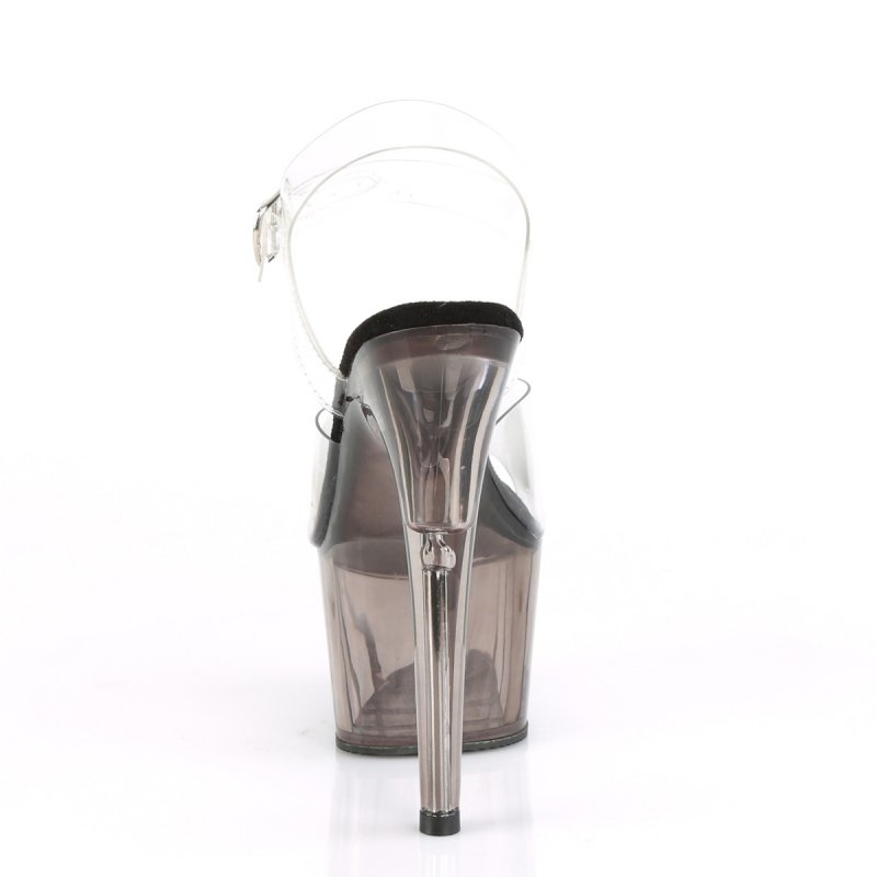 Kouřové taneční sandály ADO708T/C/SMK | ADORE-708T Pleaser - zezadu