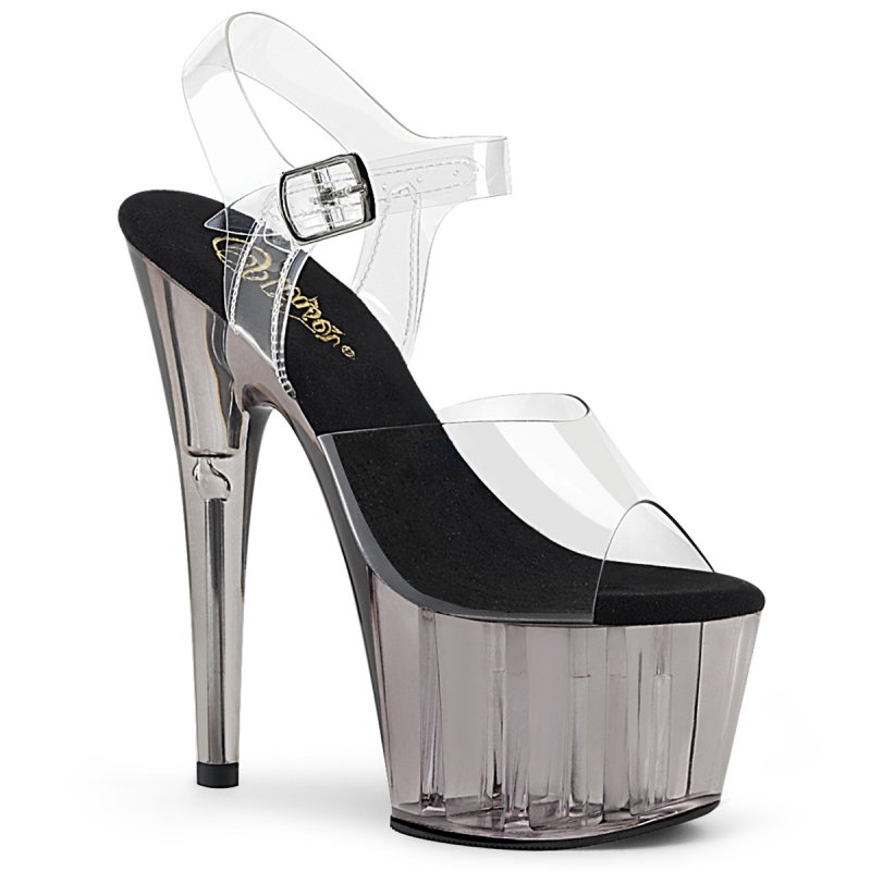 Kouřové taneční sandály ADO708T/C/SMK | ADORE-708T Pleaser