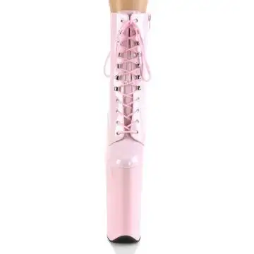 Růžové kozačky na nejvyšším podpatku BEY1020/BP/M | BEYOND-1020 Pleaser - zepředu