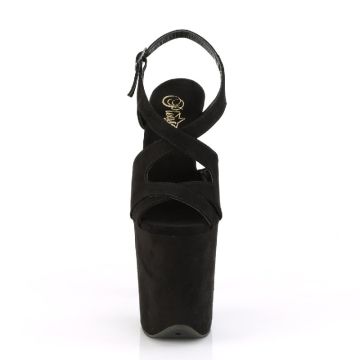 Černé boty na extrémním podpatku FLAMINGO-831FS FLAM831FS/BFS/M Pleaser - zepředu