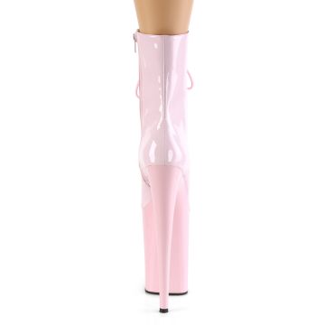 Růžové sexy kozačky na extrémním podpatku INF1020/BP/M | INFINITY-1020 Pleaser - zezadu