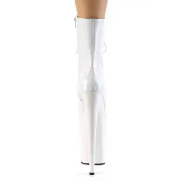 Bílé sexy kozačky INF1020/W/M | INFINITY-1020 Pleaser - zezadu