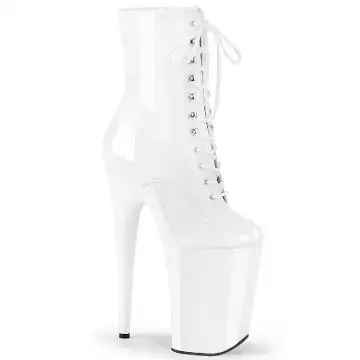 Bílé sexy kozačky INF1020/W/M | INFINITY-1020 Pleaser